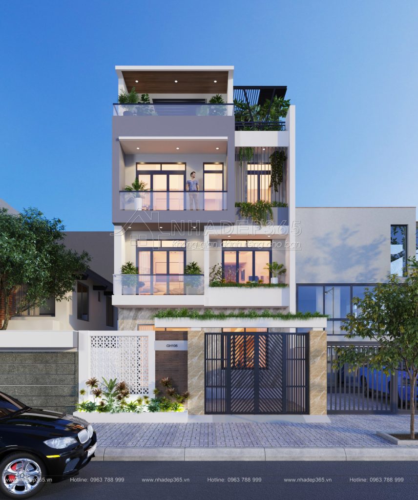 mẫu thiết kế nhà phố đẹp 