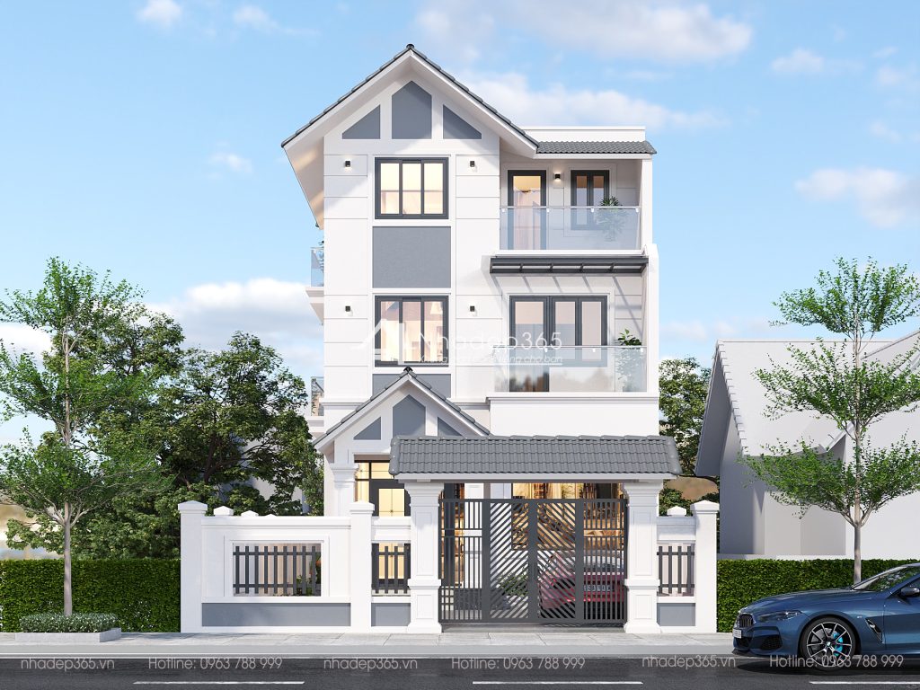 Mẫu Thiết Kế Biệt Thự 3 Tầng Mái Thái 250m2 Hiện Đại